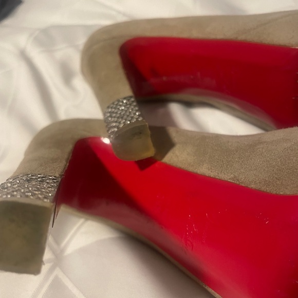 Christian Louboutin Filter 140 crystal-embellished suede pumps - Picture 3 of 16